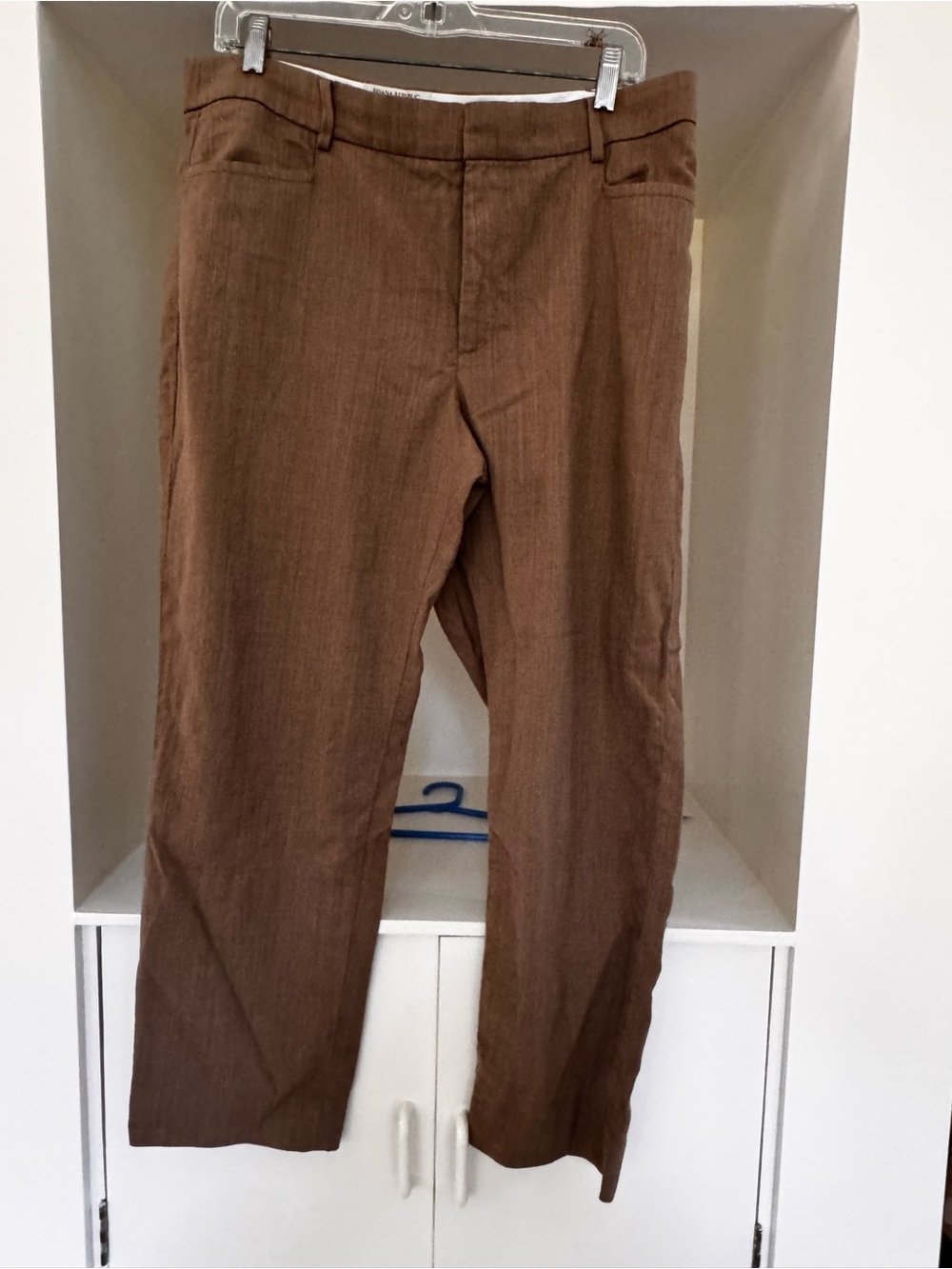 Banana Republic Italian Wool Dress Pants Size 12 Brown Stretch Career Trousers